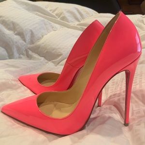 Neon pink Christian Louboutins
